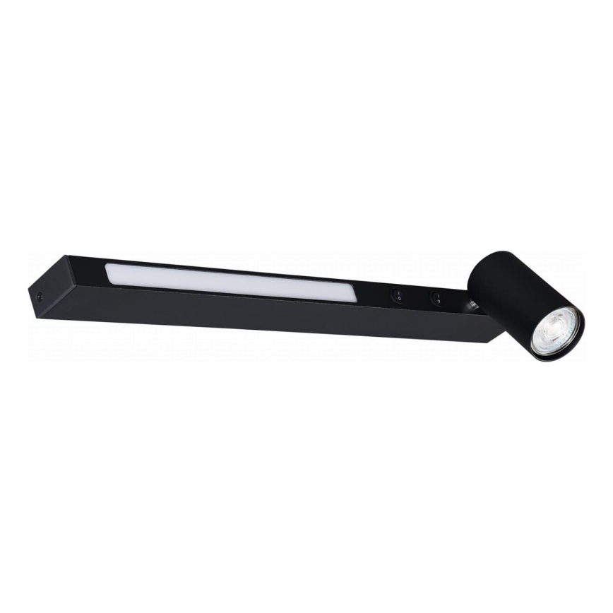 Zuma Line - LED-Wandstrahler 1xGU10/5W/230V + LED/8W schwarz