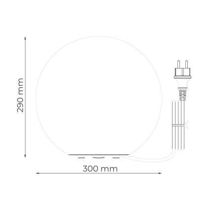 Zuma Line - Außenleuchte 1xE27/15W/230V Ø 30 cm IP44