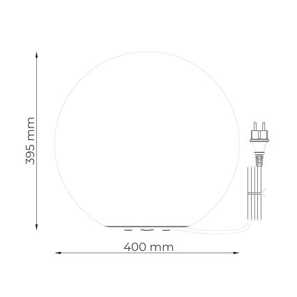Zuma Line - Außenleuchte 1xE27/15W/230V Ø 40 cm IP44
