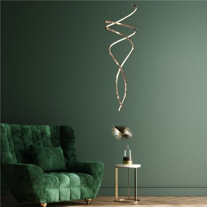 Zuma Line - Dimmbarer LED-Kronleuchter an Aufhängung LED/68W/230V 3000/4000/6000K Roségold + Fernbedienung