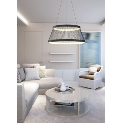 Zuma Line - Dimmbare LED-Hängeleuchte LED/53W/230V 2700-6000K schwarz + Fernbedienung
