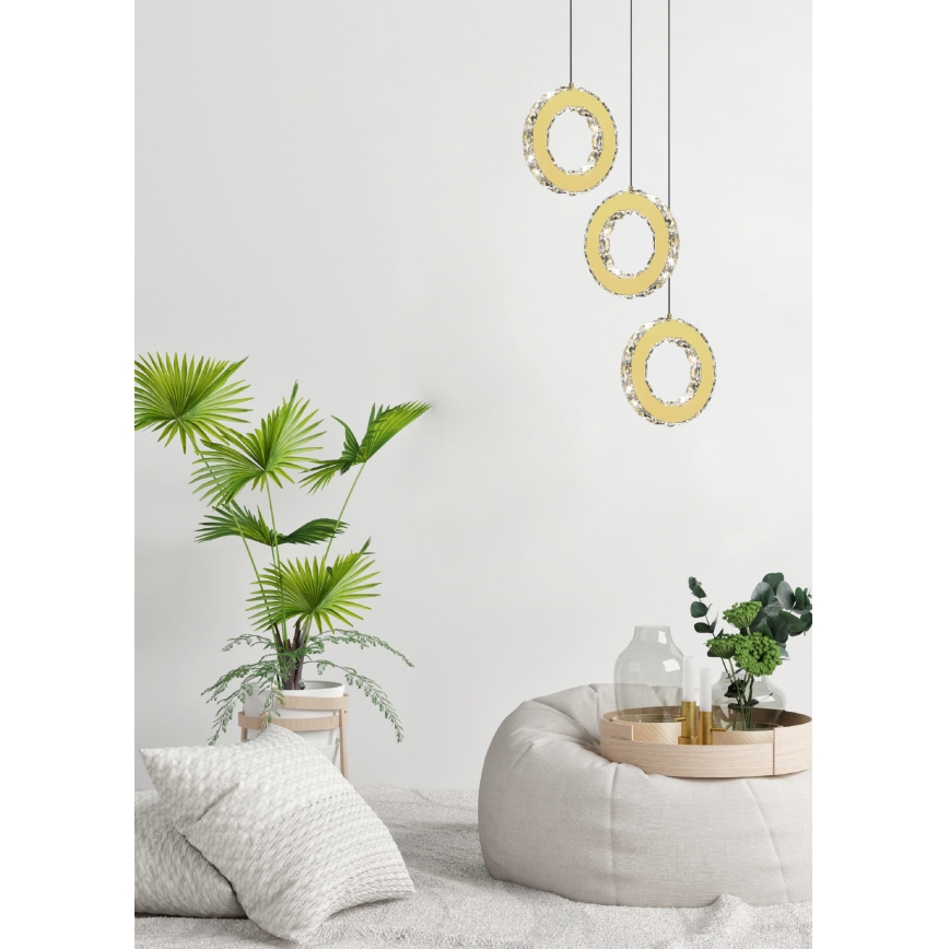 Zuma Line - dimmbare LED-Pendelleuchte an Kabel LED/10W/230V goldfarben