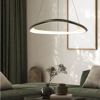 Zuma Line - Dimmbare LED-Hängeleuchte LED/34W/230V 3000K schwarz glänzendes Chrom