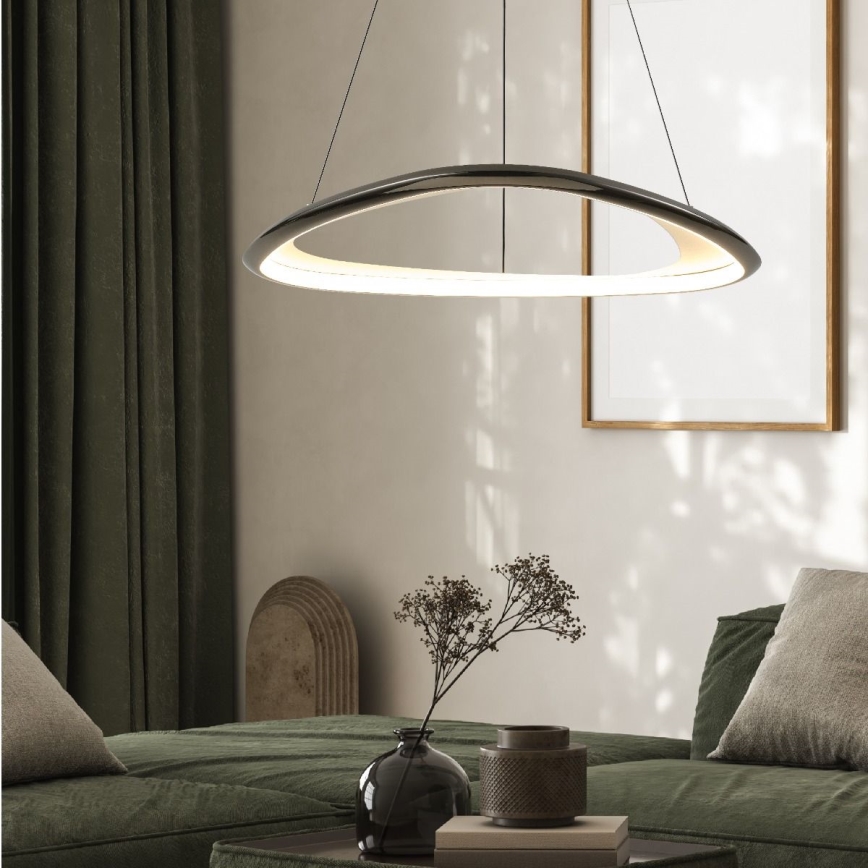 Zuma Line - Dimmbare LED-Hängeleuchte LED/34W/230V 3000K schwarz glänzendes Chrom