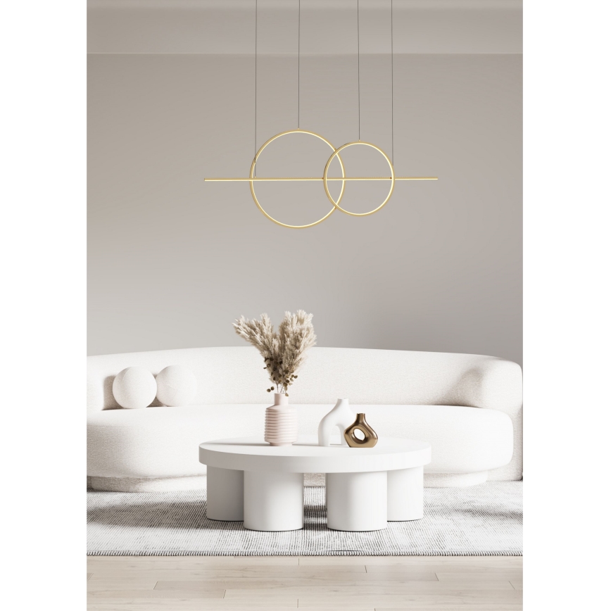 Zuma Line - LED dimmbare Hängeleuchte an Kabel LED/34W/230V gold