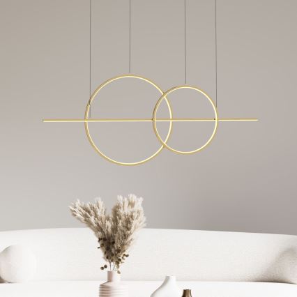 Zuma Line - LED dimmbare Hängeleuchte an Kabel LED/34W/230V gold