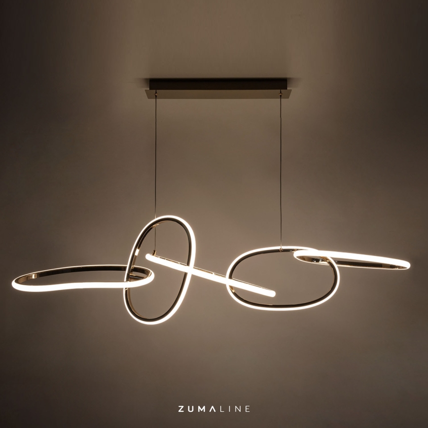 Zuma Line - Dimmbare LED-Hängeleuchte an Schnur LED/56W/230V golden