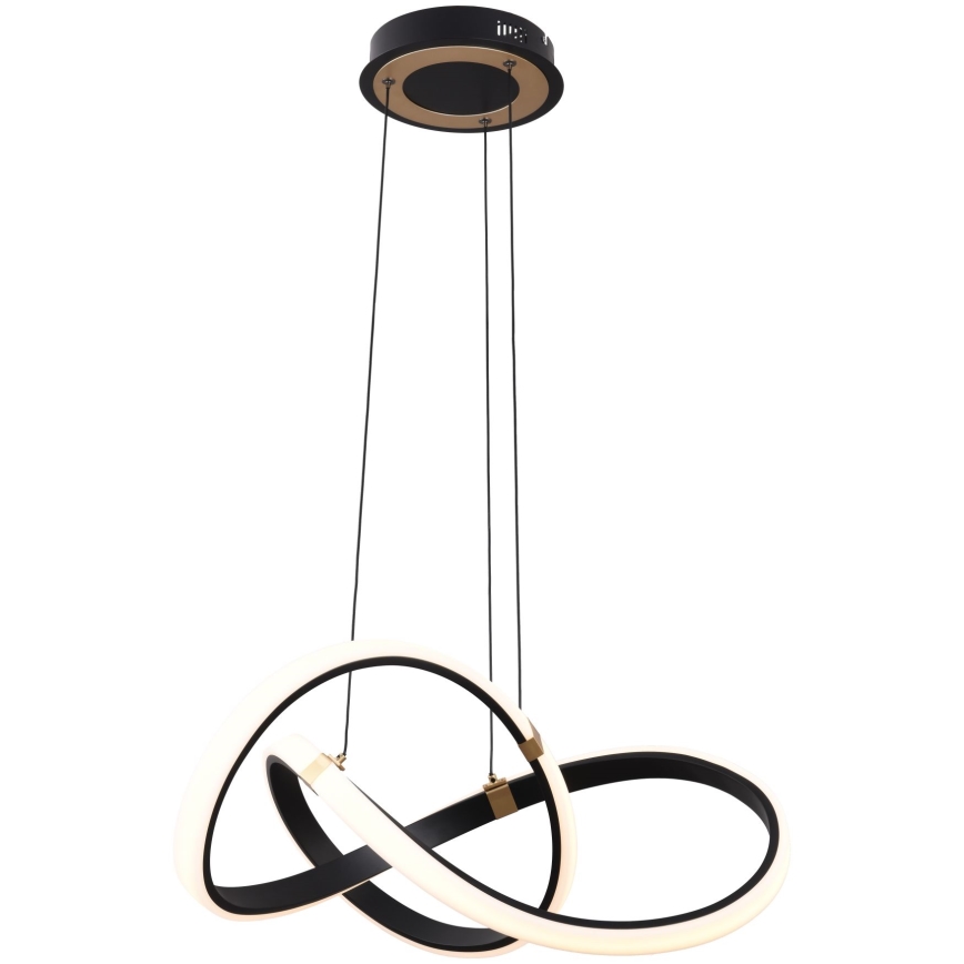 Zuma Line - Dimmbare LED-Hängeleuchte an Schnur LED/44W/230V schwarz/golden