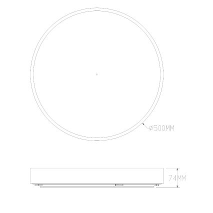 Zuma Line - Dimmbare LED-Deckenleuchte für Badezimmer LED/50W/230V 3000-6000K d 50 cm IP44 Messing + Fernbedienung