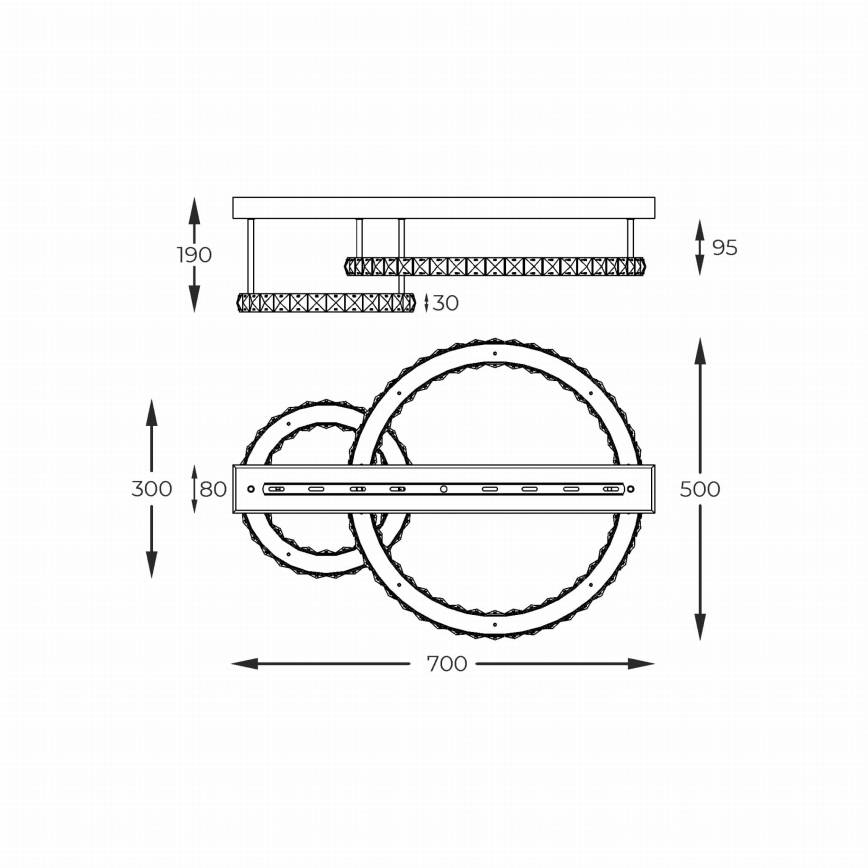 Zuma Line - Dimmbare LED-Deckenleuchte LED/36W/230V goldfarben