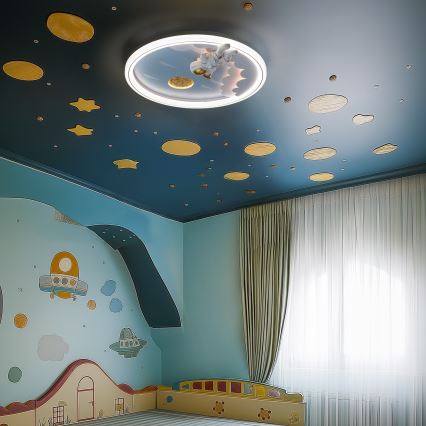 Zuma Line - Dimmbare LED-Deckenleuchte für Kinder LED/42W/230V 3000/5700K Astronaut