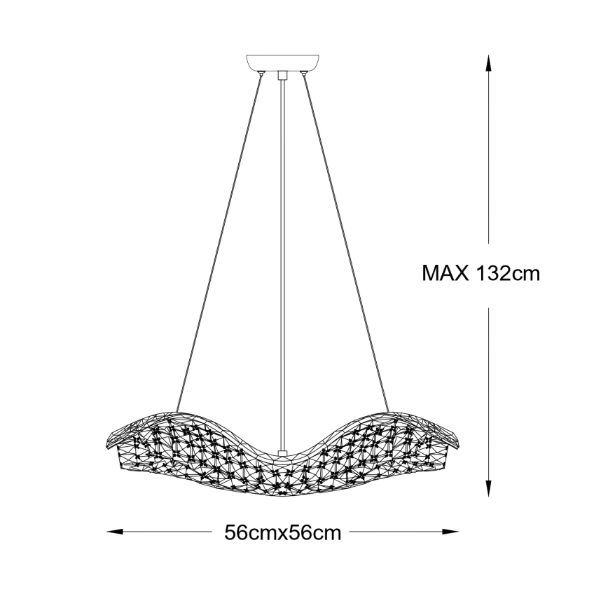 Zuma Line - Hängeleuchte an Kabel 8xG9/42W/230V gold
