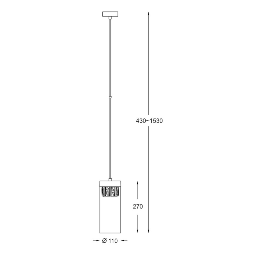 Zuma Line - Kristallkronleuchter an Schnur 1xG9/28W/230V