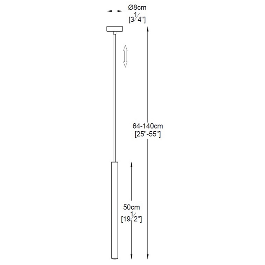 Zuma Line - LED-Hängeleuchte LED/5W/230V schwarz glänzendes Chrom