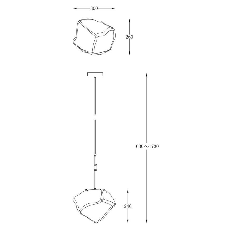 Zuma Line  - Kronleuchter an Schnur 1xE27/40W/230V
