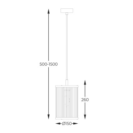 Zuma Line - Hängeleuchte an Schnur 1xE14/60W/230V schwarz
