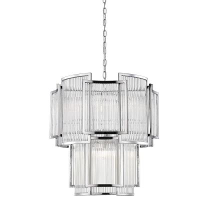 Zuma Line - Hängeleuchte an Kette 8xE14/60W/230V glänzendes Chrom