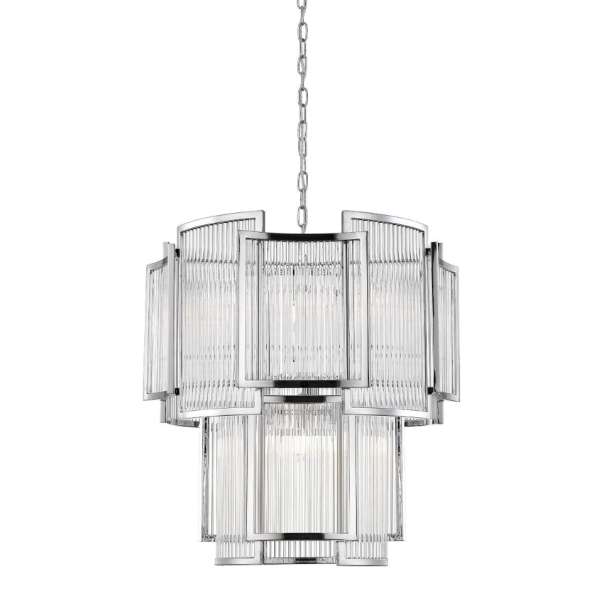 Zuma Line - Hängeleuchte an Kette 8xE14/60W/230V glänzendes Chrom