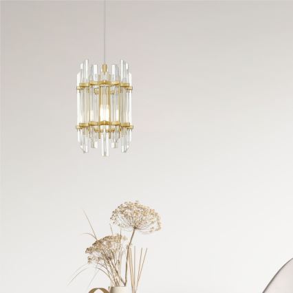 Zuma Line - Hängeleuchte an Schnur 1xE14/40W/230V golden