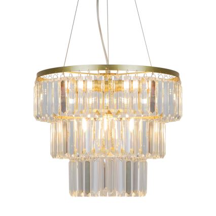 Zuma Line - Kristall-Kronleuchter an Schnur 4xE14/40W/230V golden