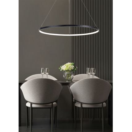 Zuma Line - LED-Hängeleuchte an Schnur LED/40W/230V 3000/4000/6000K d 90 cm schwarz