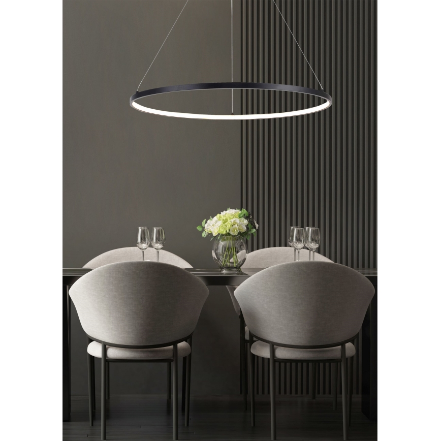 Zuma Line - LED-Hängeleuchte an Schnur LED/40W/230V 3000/4000/6000K d 90 cm schwarz