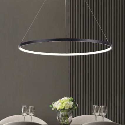 Zuma Line - LED-Hängeleuchte an Schnur LED/40W/230V 3000/4000/6000K d 90 cm schwarz