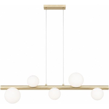 Zuma Line - Pendelleuchte mit Kabel 5xG9/33W/230V goldfarben