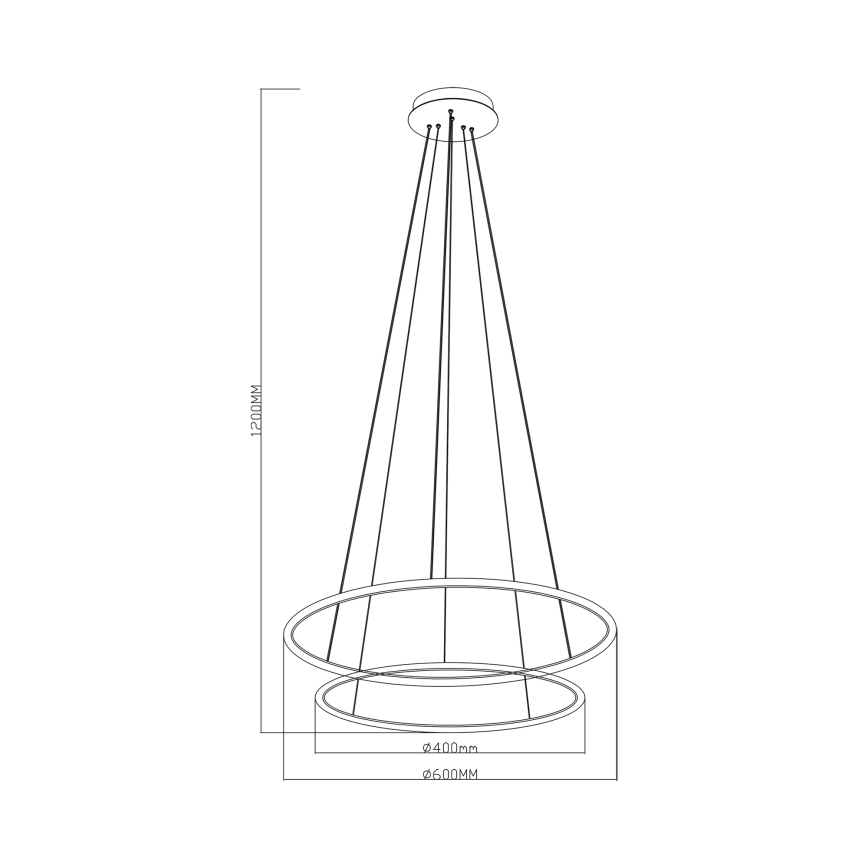 Zuma Line - LED-Kronleuchter an Aufhängung LED/40W/230V golden