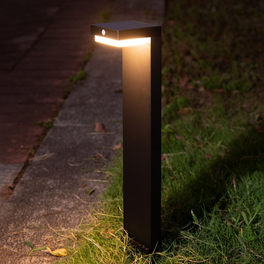 Zuma Line - LED-Solarleuchte mit Bewegungs- und Dämmerungssensor LED/4,5W/2000 mAh IP44 schwarz