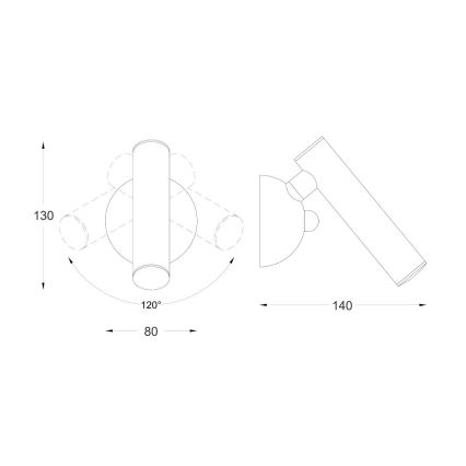 Zuma Line - LED-Wandstrahler LED/5W/230V golden