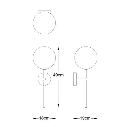 Zuma Line - Wandleuchte 1xG4/2W/230V goldfarben
