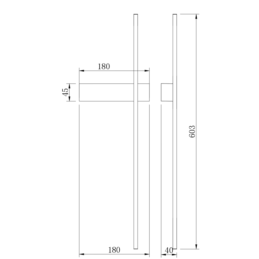 Zuma Line - LED-Wandleuchte LED/8W/230V 3000/4000/6000K 60 cm schwarz