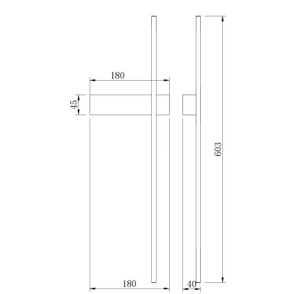 Zuma Line - LED Wandleuchte LED/8W/230V 3000/4000/6000K 60 cm goldfarben
