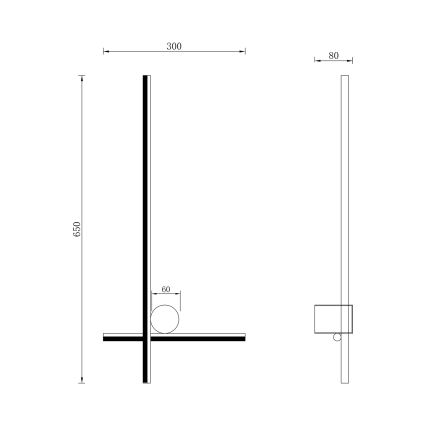 Zuma Line - LED-Wandleuchte LED/14W/230V schwarz