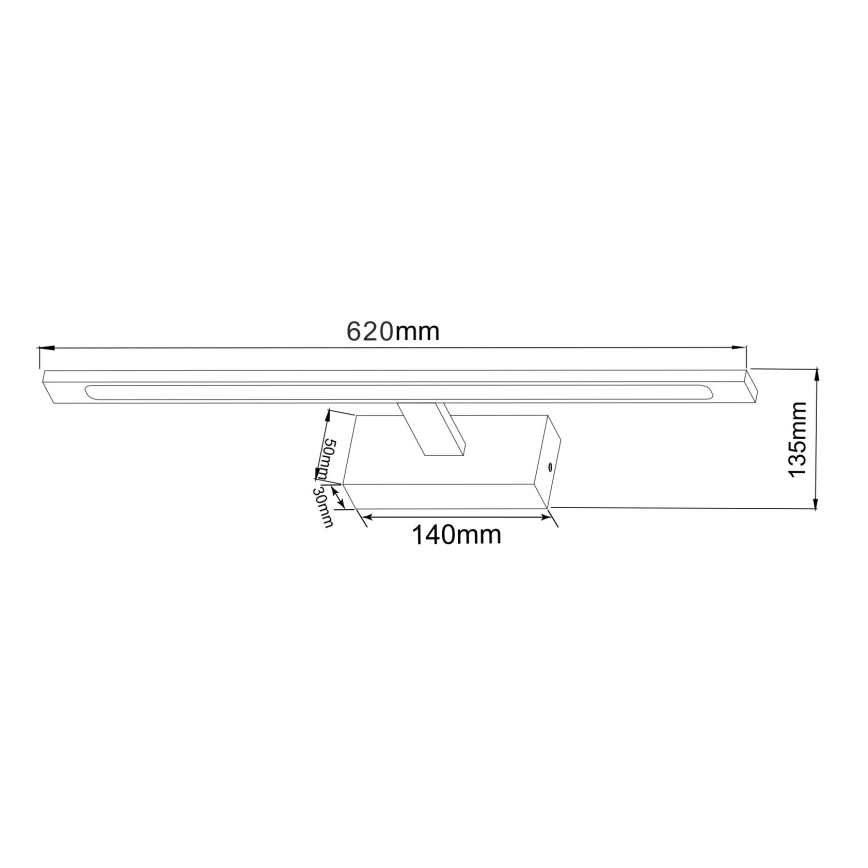 Zuma Line - LED-Spiegelbeleuchtung für Badezimmer LED/20W/230V 62 cm IP44 glänzendes Chrom