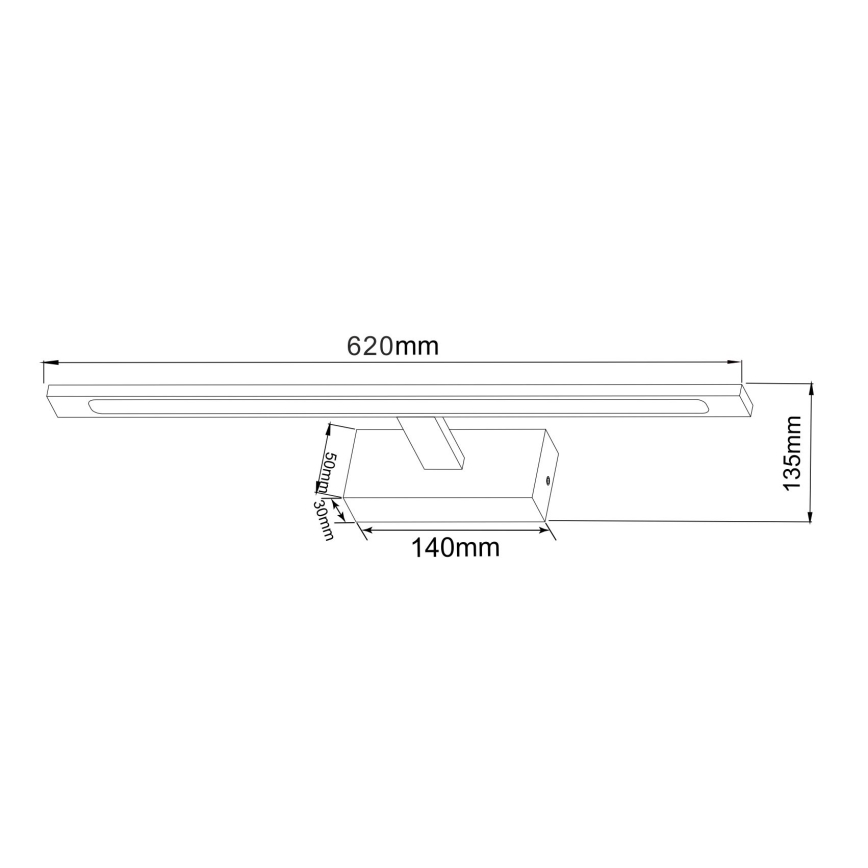 Zuma Line - LED-Spiegelbeleuchtung für Badezimmer LED/20W/230V 62 cm IP44 golden