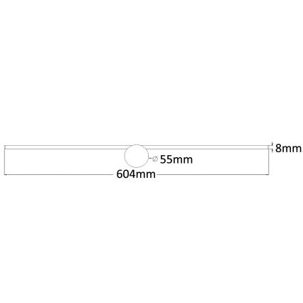 Zuma Line - LED-Spiegelbeleuchtung für Badezimmer LED/8W/230V 60 cm IP44 schwarz