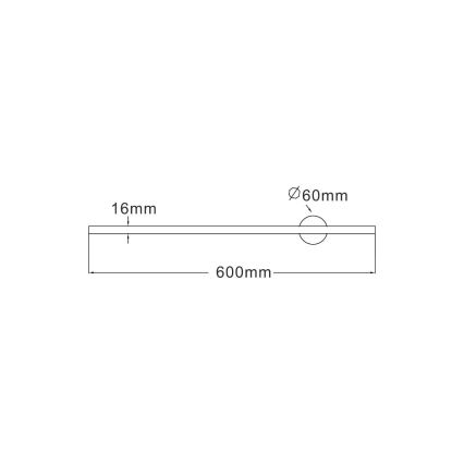 Zuma Line - LED-Wandleuchte LED/8W/230V 60 cm schwarz