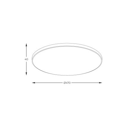 Zuma Line - LED-Deckenleuchte LED/44W/230V Ø 47 cm schwarz