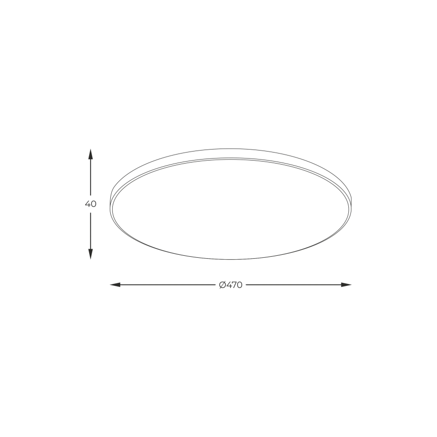 Zuma Line - LED-Deckenleuchte LED/44W/230V Ø 47 cm schwarz