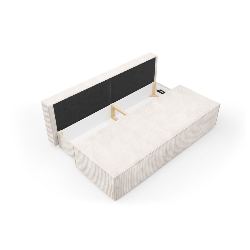 Zweisitzer-Klappsofa mit Stauraum TERAMO beige