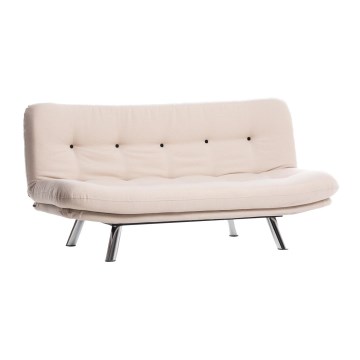 Zweisitziges ausziehbares Schlafsofa BAKU, cremefarben