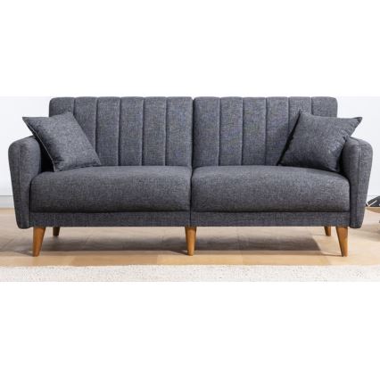 Zweisitziges, ausziehbares Schlafsofa KITO, dunkelgrau