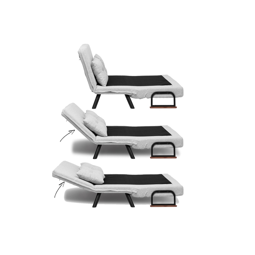 Zweisitziges Schlafsofa QIRA, grau