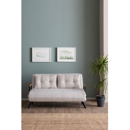 Zweisitziges Schlafsofa QIRA, Weiß