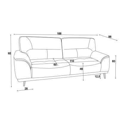 Zweisitziges Sofa LIVORNO in Beige