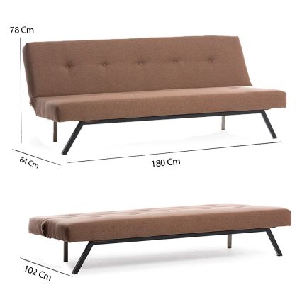 Zweisitziges Sofa LOKO, braun